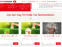Mẫu website vay vốn tín chấp ngân hàng